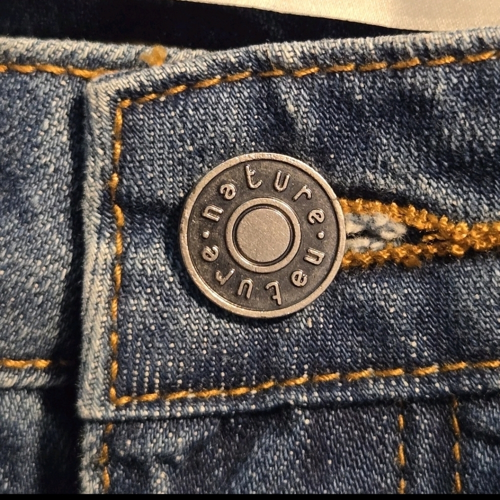 Nature Womens No More Wishing Dark Wash Distressed Denim Jean Shorts Medium - Picture 7 of 13